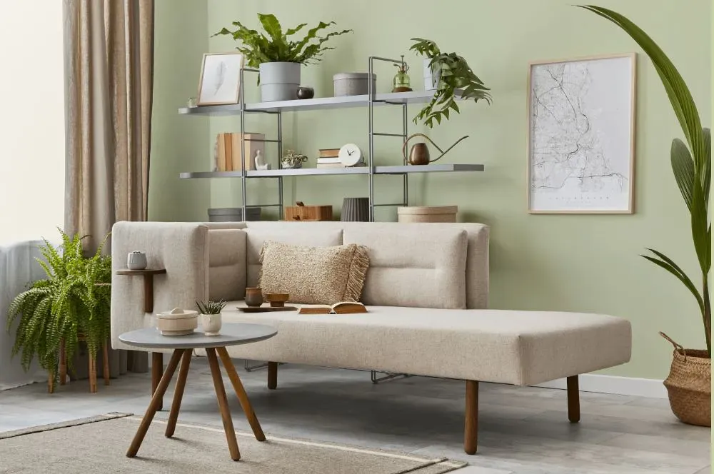 Behr Airy Green living room