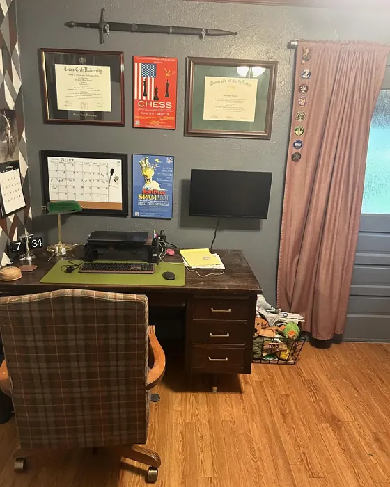 Behr Antique Tin home office 