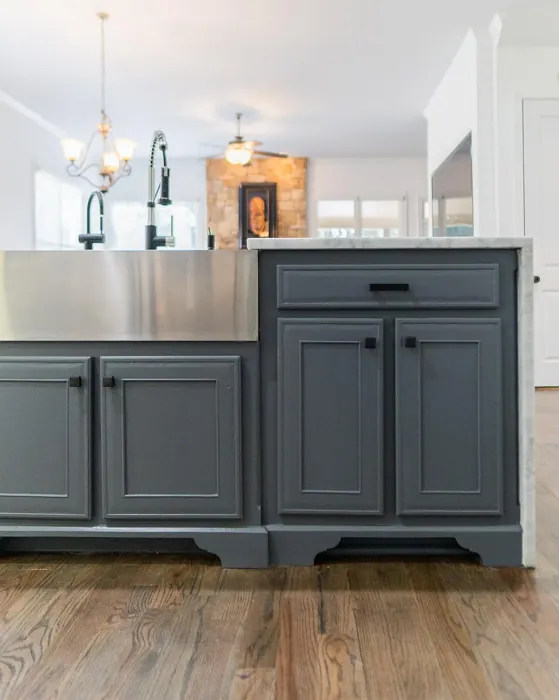 Behr Antique Tin kitchen island