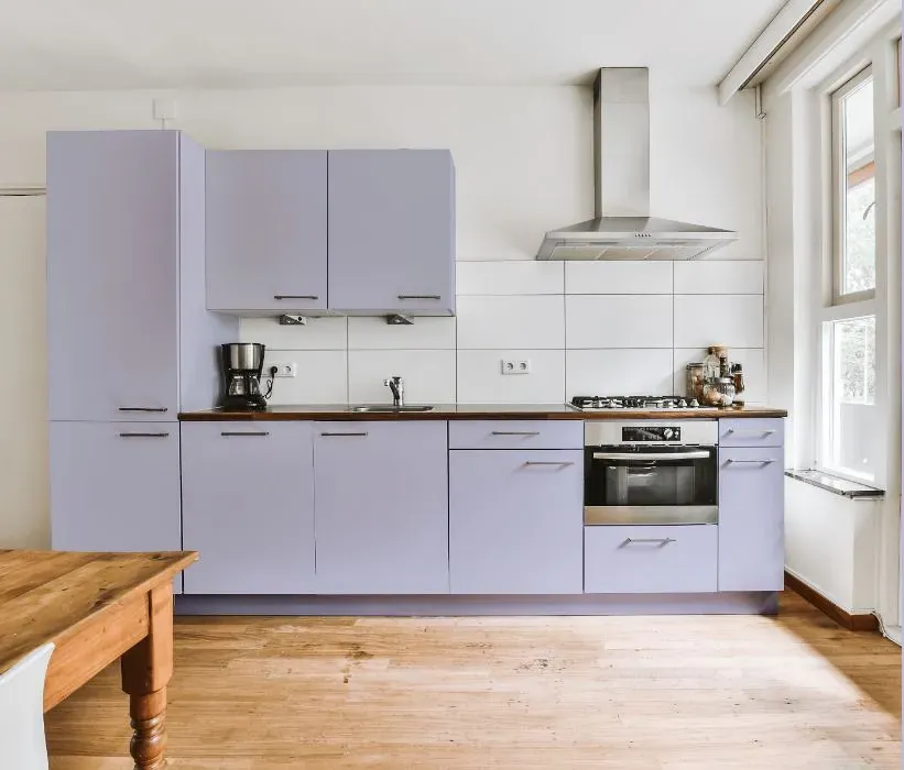 Behr Artistic Violet kitchen cabinets