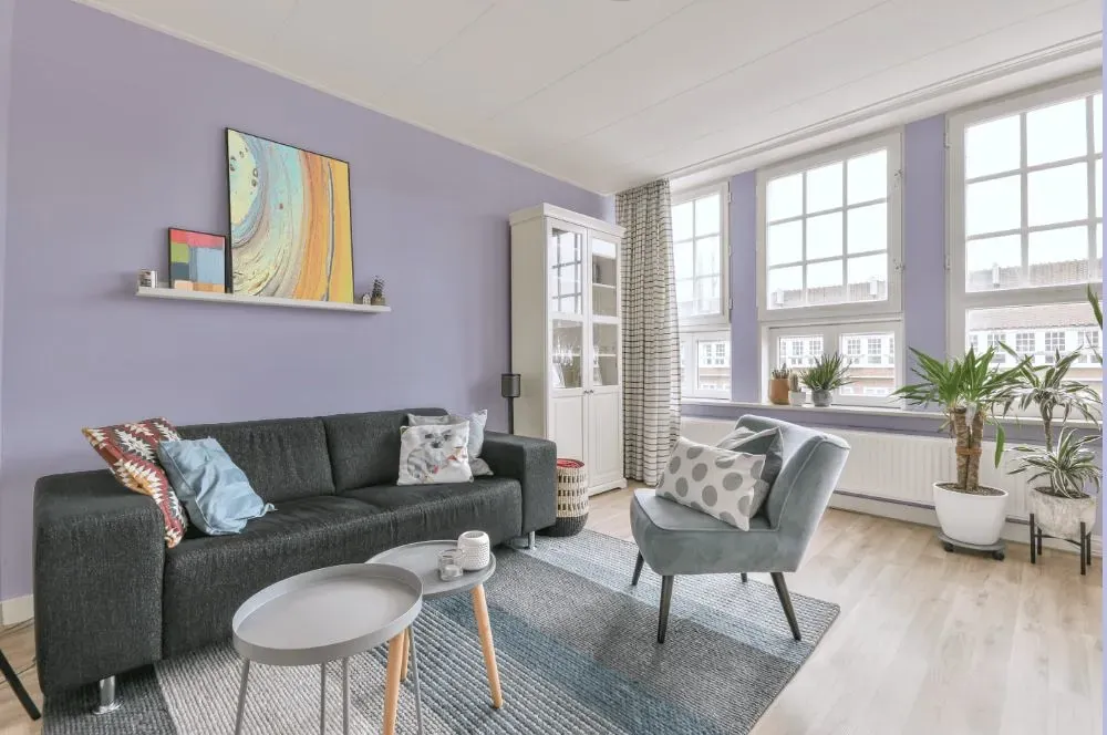 Behr Artistic Violet living room walls