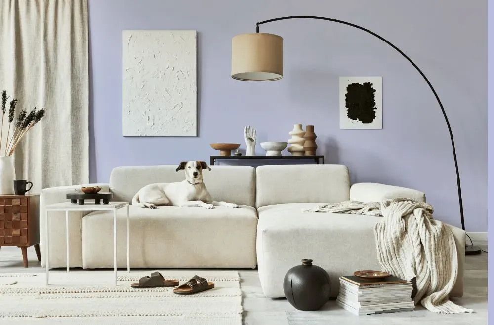 Behr Artistic Violet cozy living room