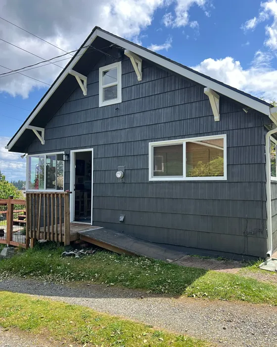 Behr Asphalt Gray house exterior color