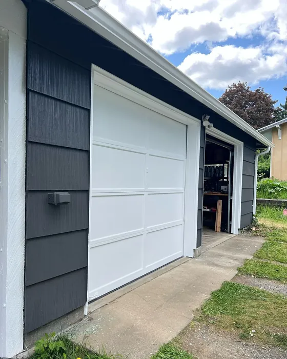 Behr Asphalt Gray house exterior color review