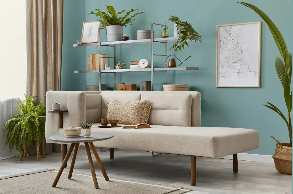 Behr Aspiring Blue living room