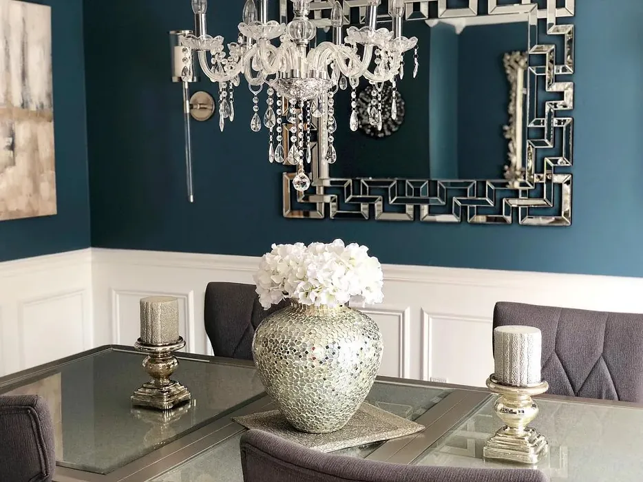 Behr Atlantic Shoreline dining room color paint