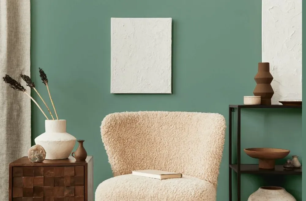 Behr Australian Jade living room interior