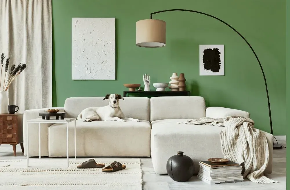 Behr Baby Spinach cozy living room