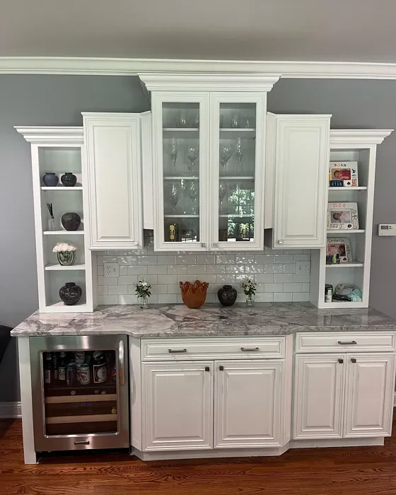Behr Bakery Box kitchen cabinets 