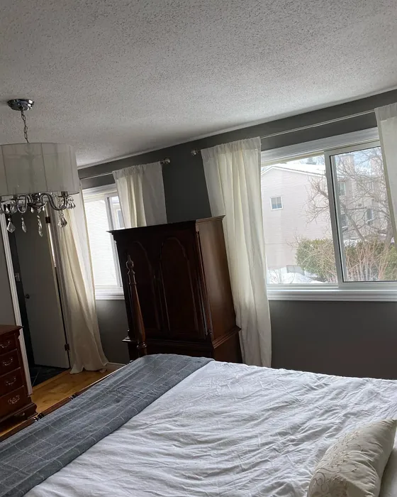 Behr Battleship Gray bedroom paint