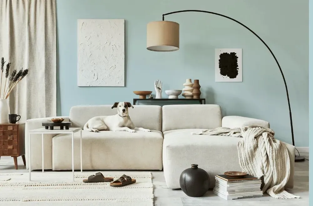 Behr Beach Foam cozy living room