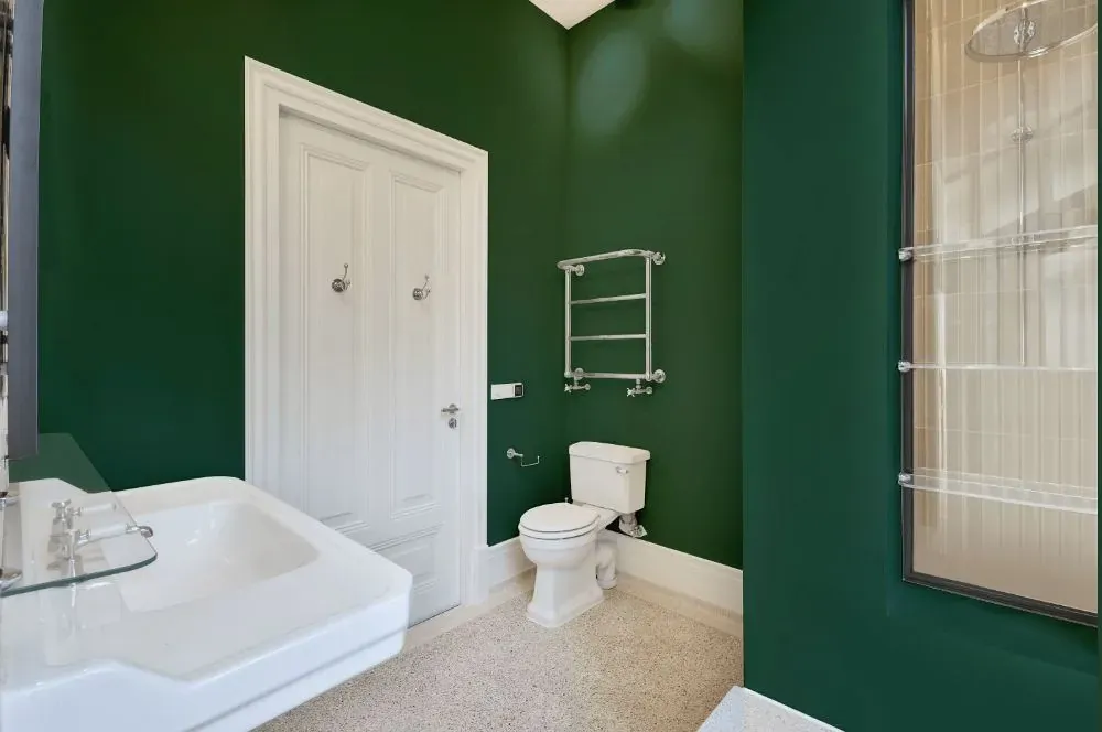 Behr Billiard Green bathroom