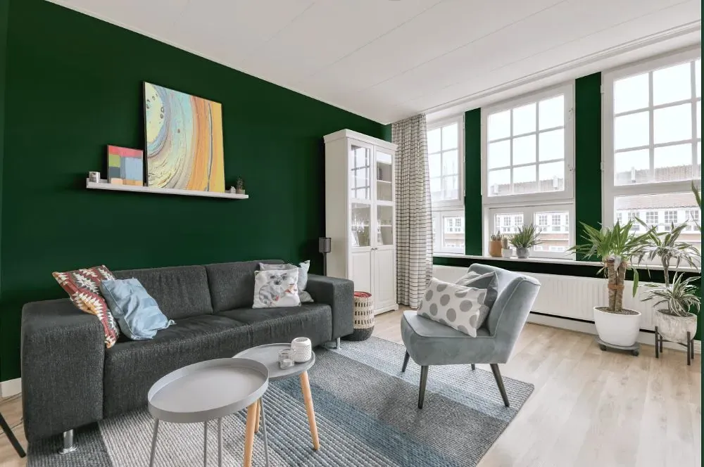 Behr Billiard Green living room walls