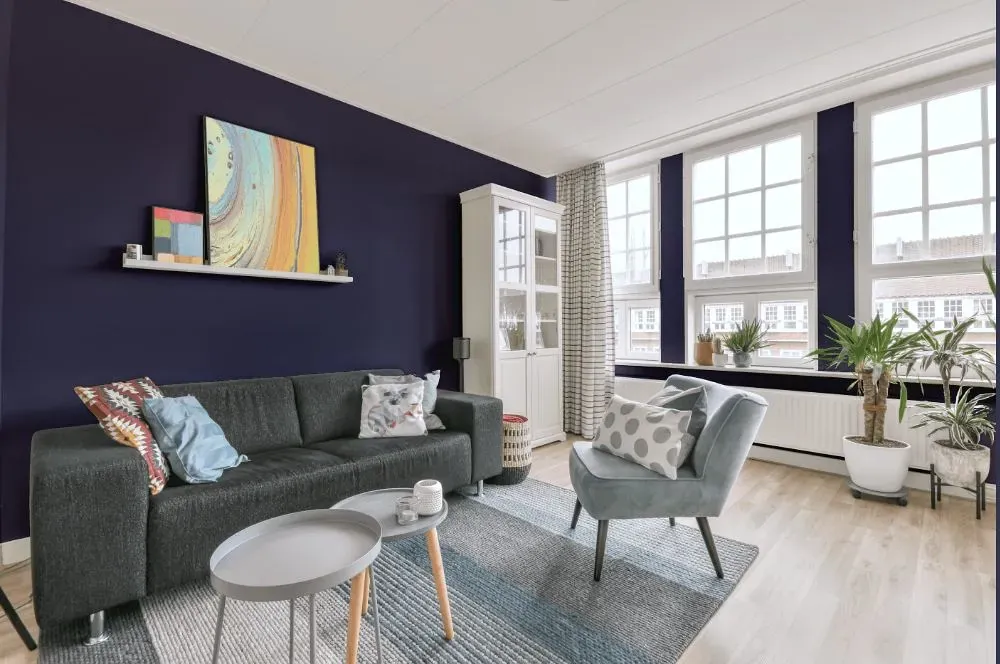 Behr Blue Blood living room walls