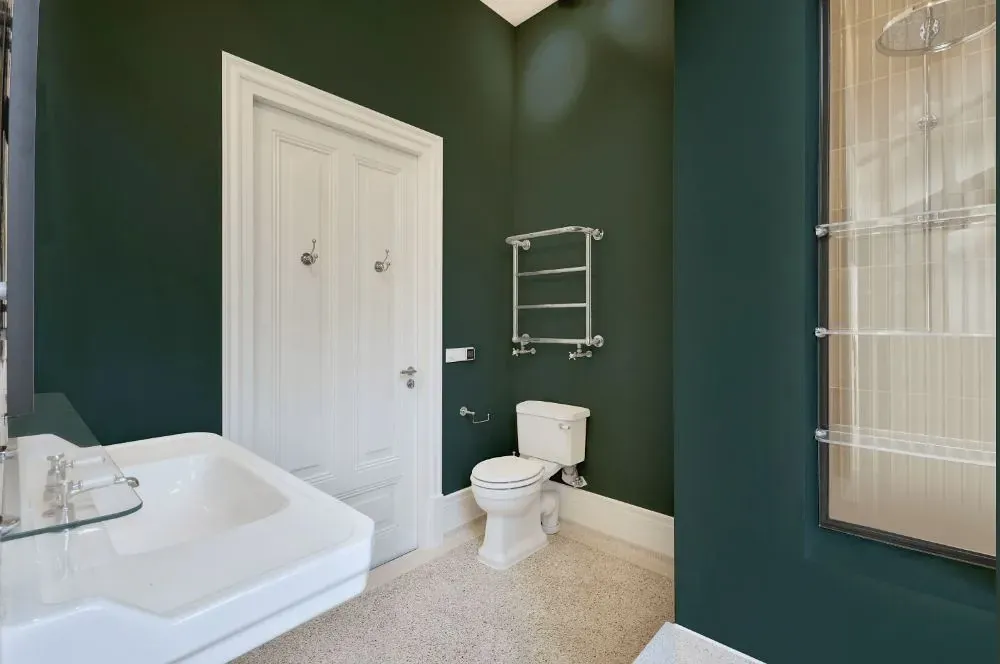 Behr Blue Fir bathroom