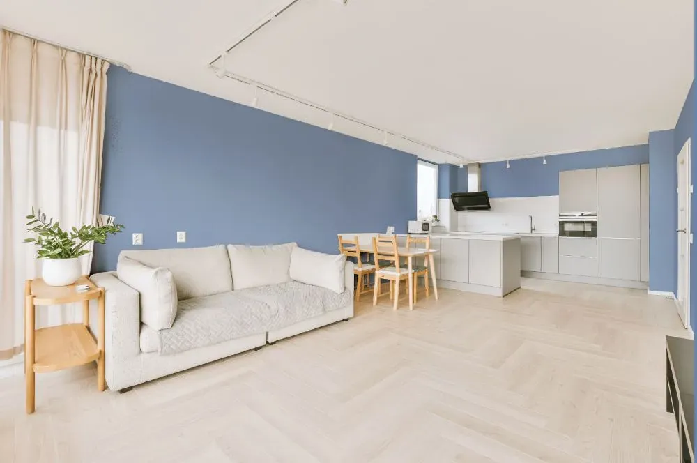 Behr Blue Hydrangea living room interior