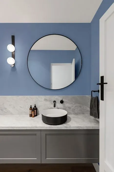 Behr Blue Hydrangea minimalist bathroom
