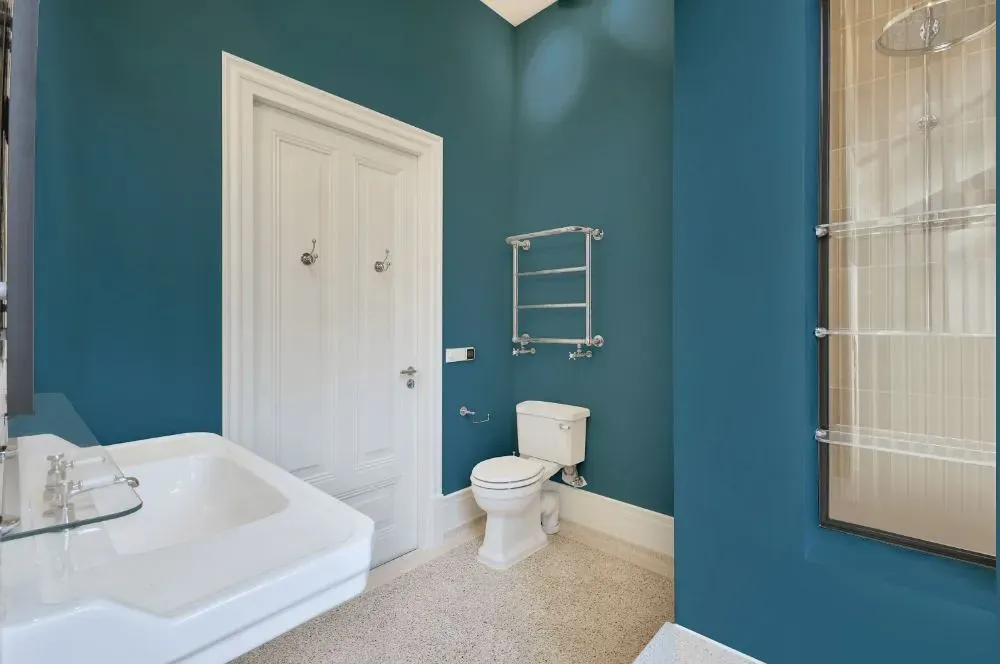 Behr Blue Moon Bay bathroom