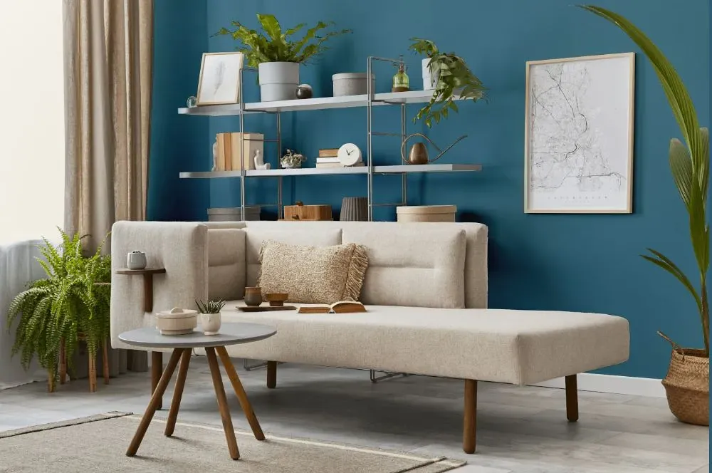 Behr Blue Moon Bay living room