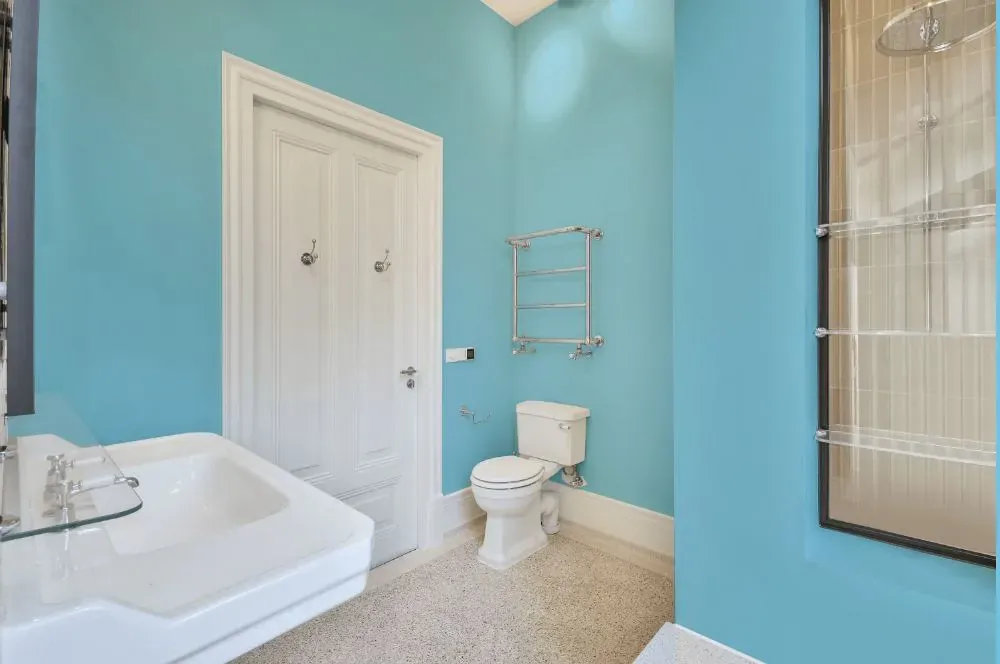 Behr Blue Sarong bathroom