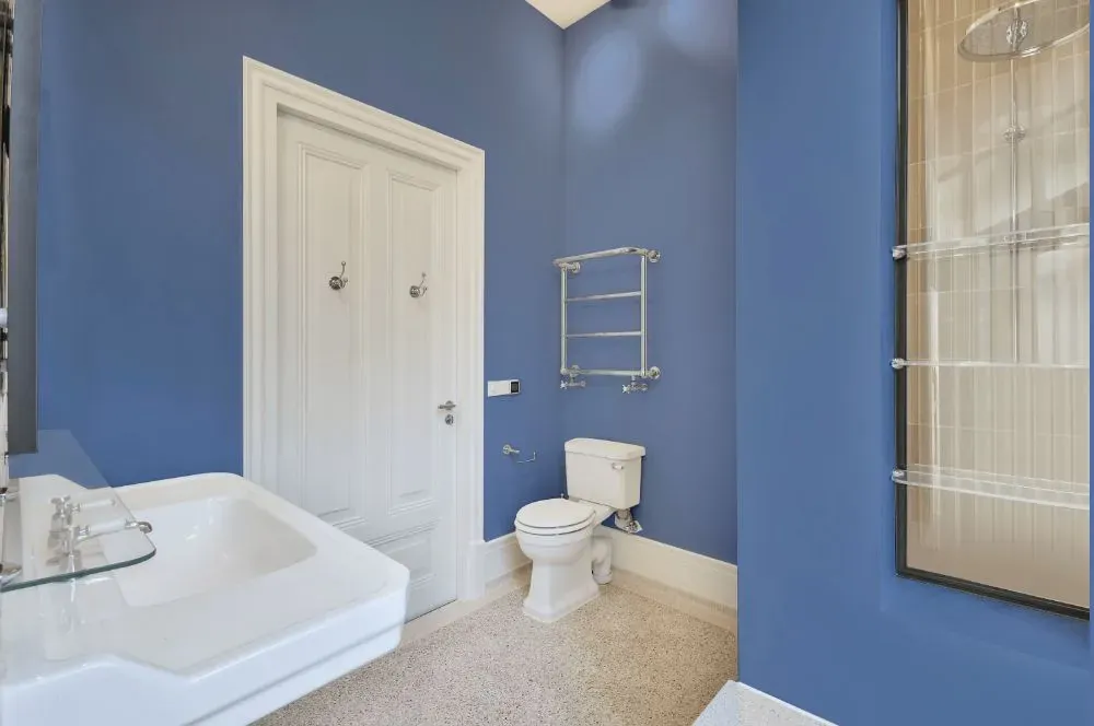 Behr Blue Satin bathroom