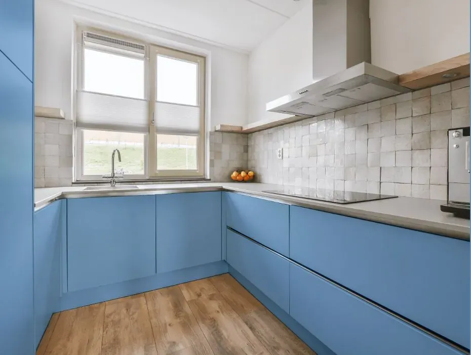 Behr Bluebird small kitchen cabinets