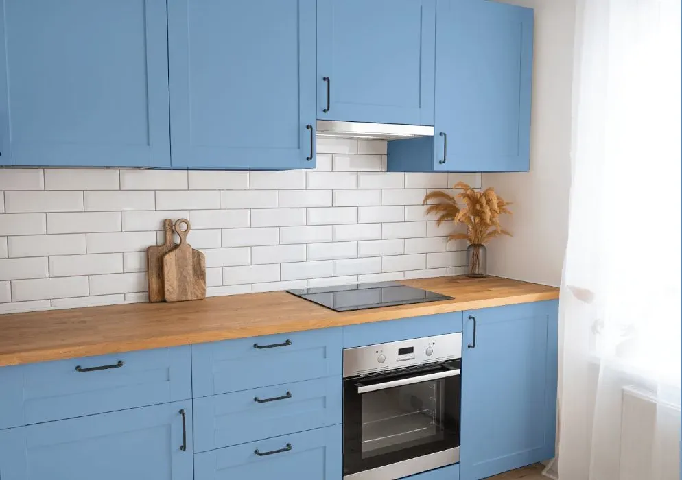 Behr Bluebird kitchen cabinets