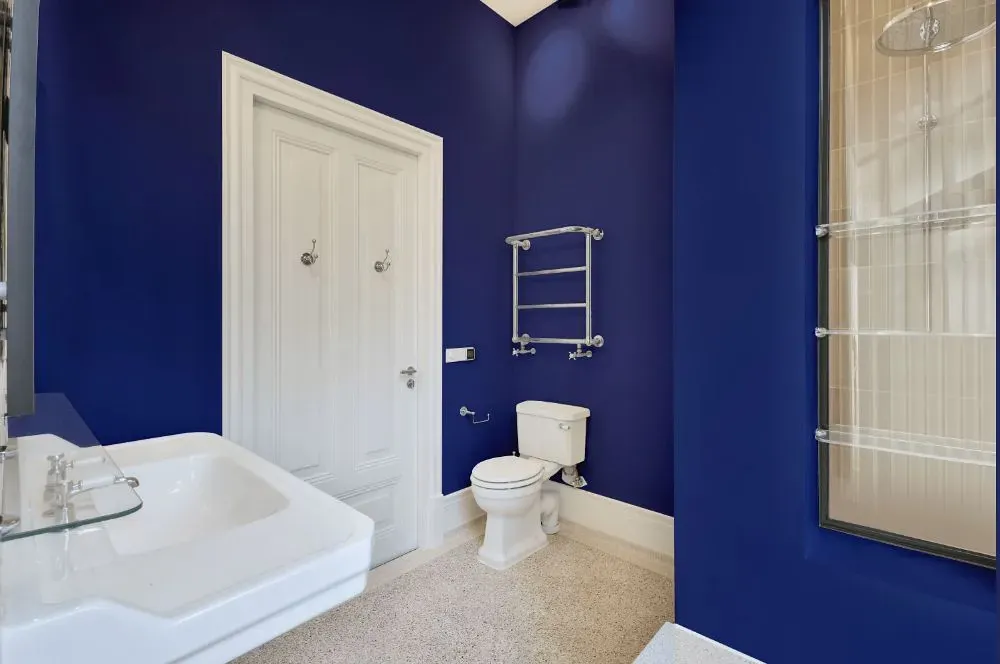 Behr Boudoir Blue bathroom