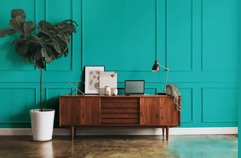 Behr Caicos Turquoise modern interior