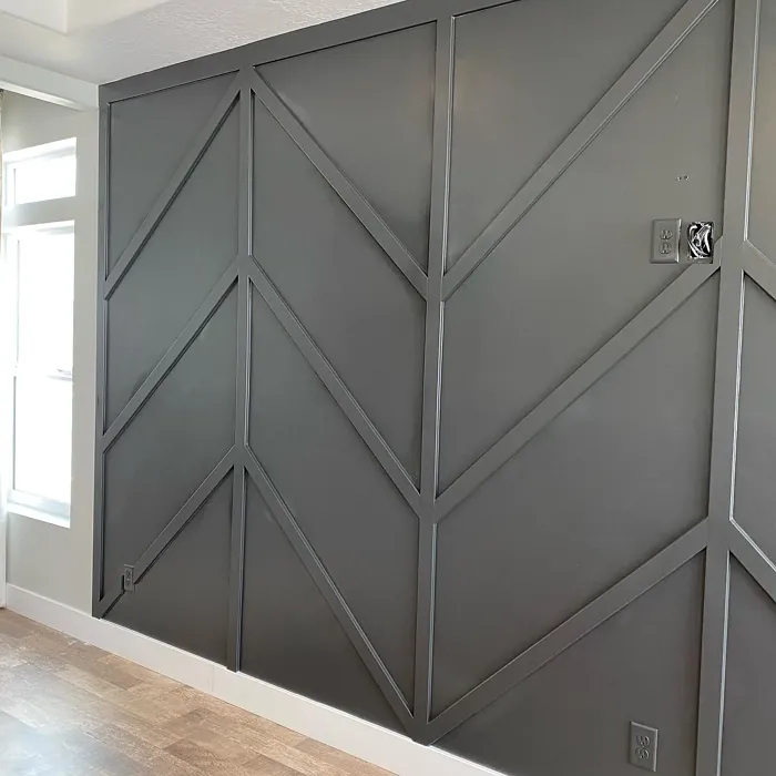 Behr Carbon Copy accent wall 