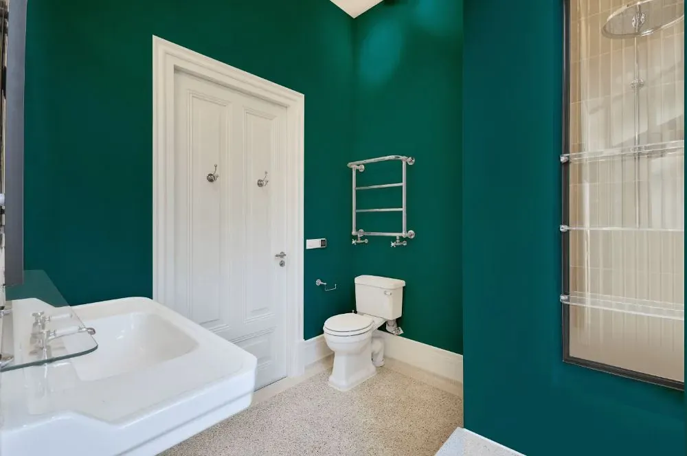 Behr Caribbean Current bathroom