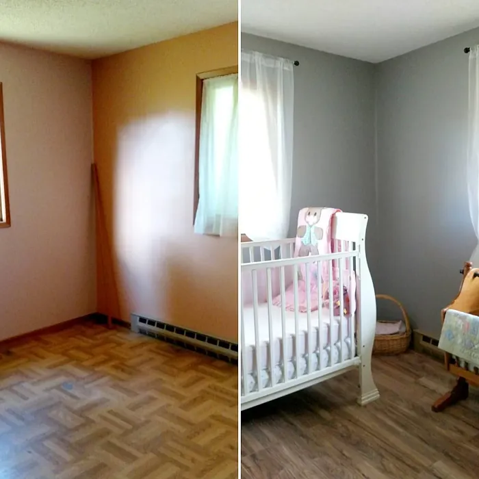 Behr Cathedral Gray nursery makeover