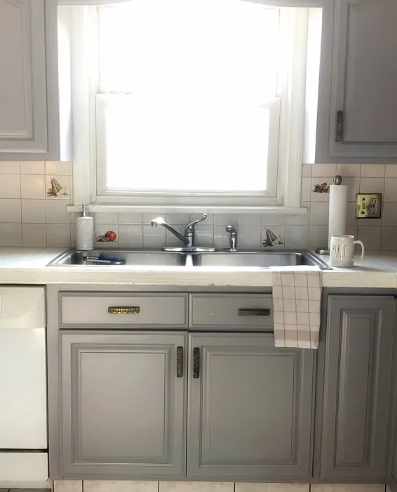 Behr Cathedral Gray kitchen cabinets paint