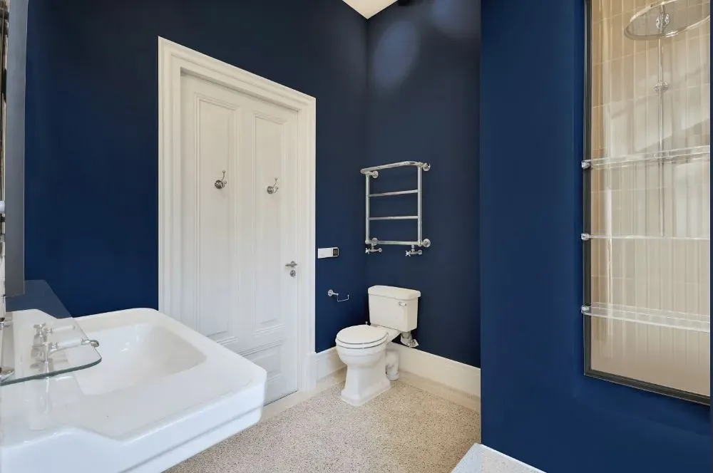 Behr Champlain Blue bathroom
