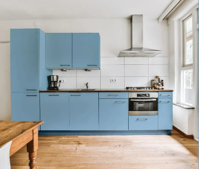 Behr Charismatic Sky kitchen cabinets