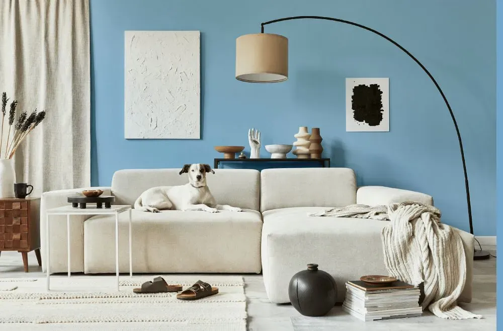 Behr Charismatic Sky cozy living room