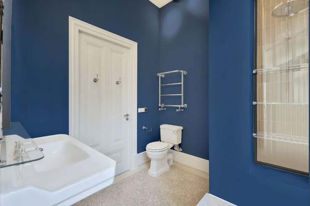 Behr Charter Blue bathroom