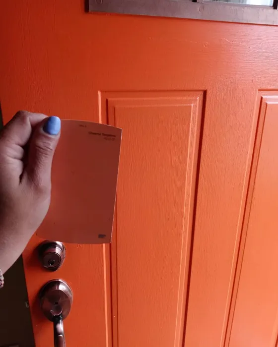 Behr Cheerful Tangerine front door color