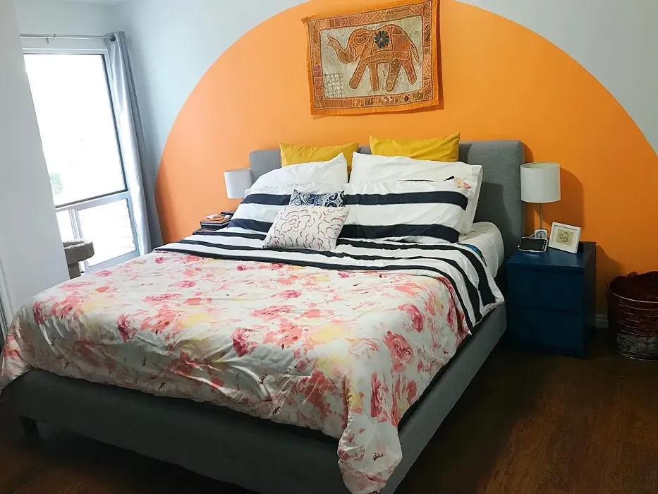Behr Cheerful Tangerine bedroom picture