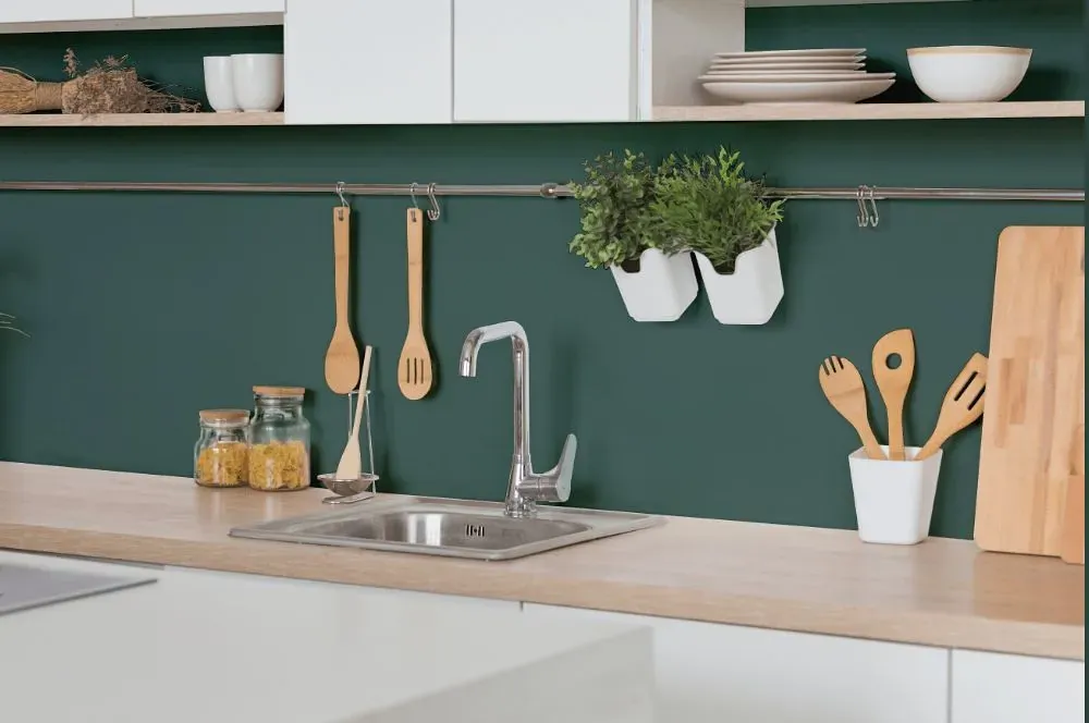 Behr Chelsea Garden kitchen backsplash