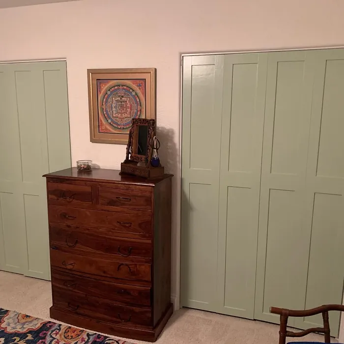 Behr Chinese Jade painted cabinets 