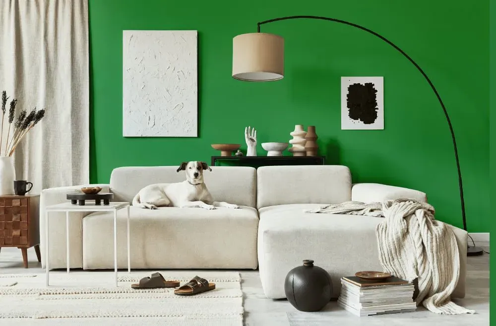 Behr Clover Patch cozy living room