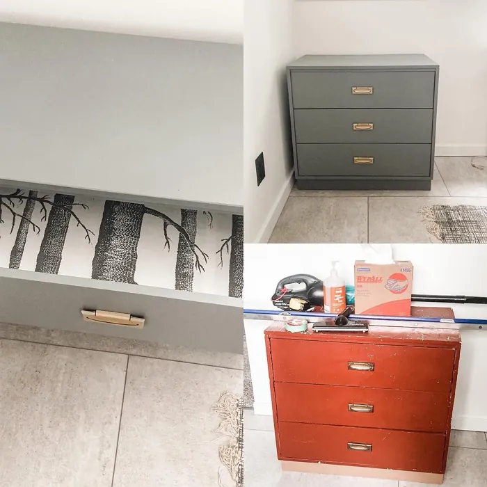 Behr Coastal Storm painted furniture color