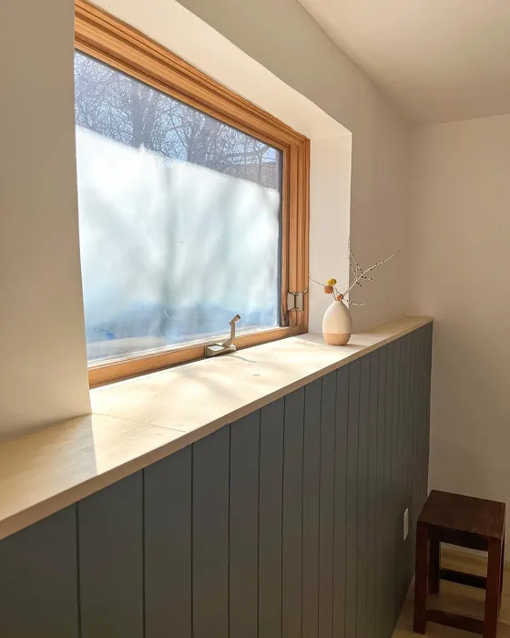 Behr Coastal Storm wall panelling color