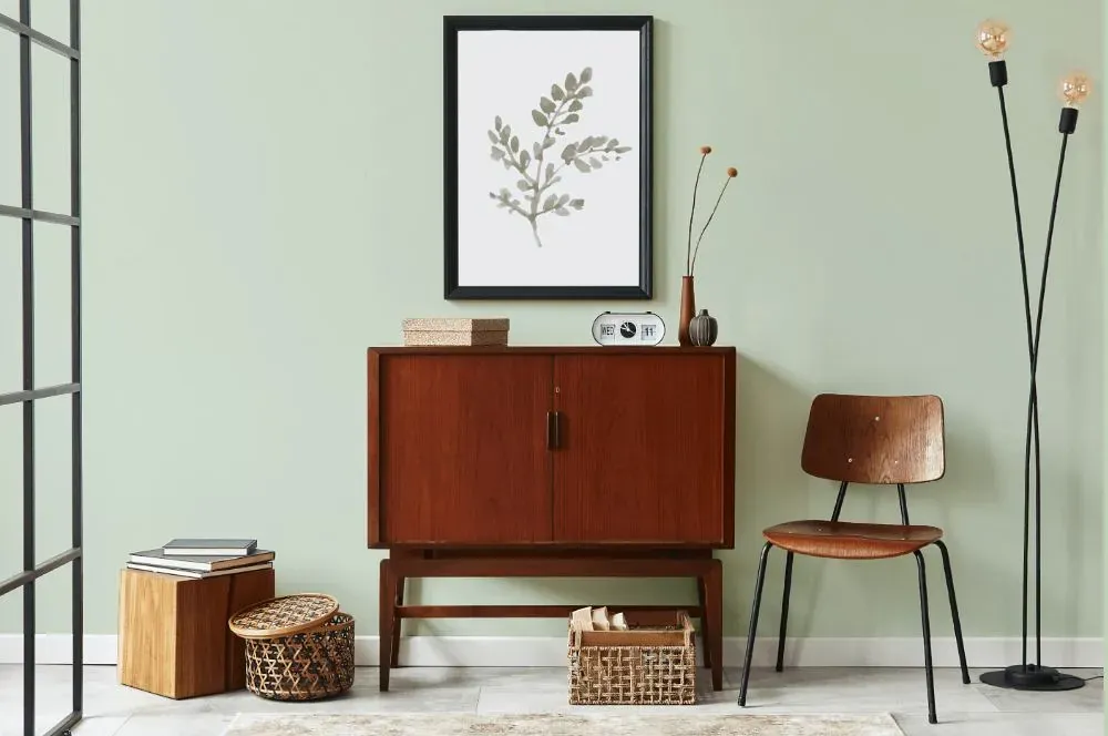 Behr Comforting Green japandi interior