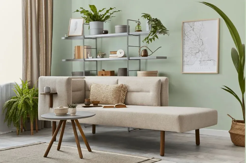 Behr Comforting Green living room