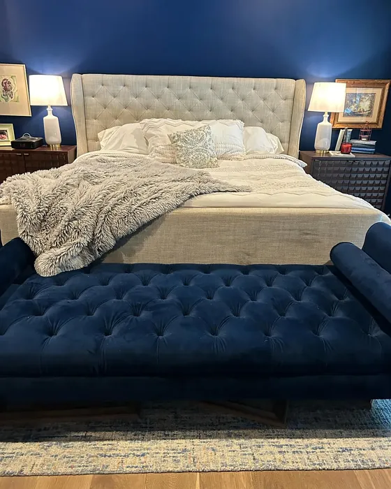 Behr Compass Blue cozy bedroom color
