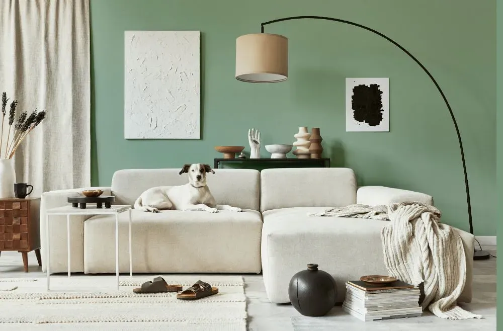 Behr Copper Patina cozy living room