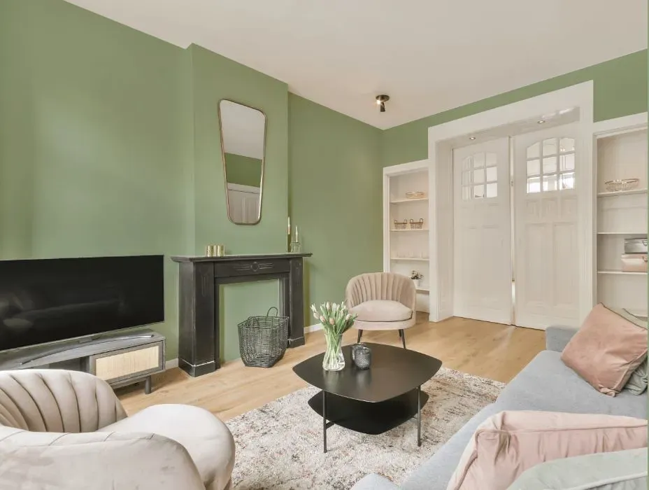 Behr Creamy Spinach victorian house interior