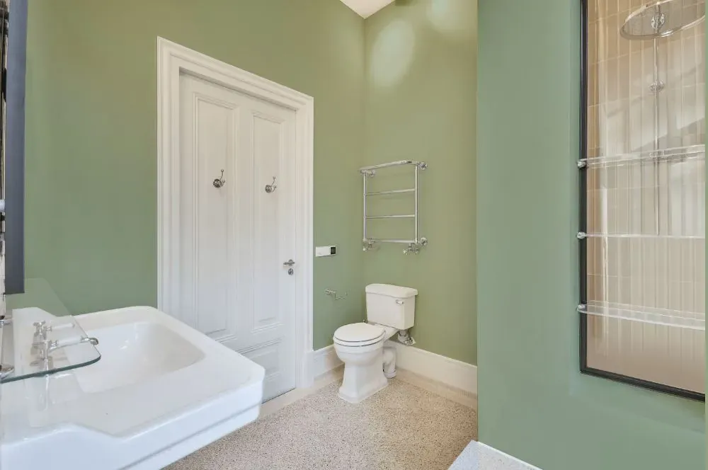 Behr Creamy Spinach bathroom